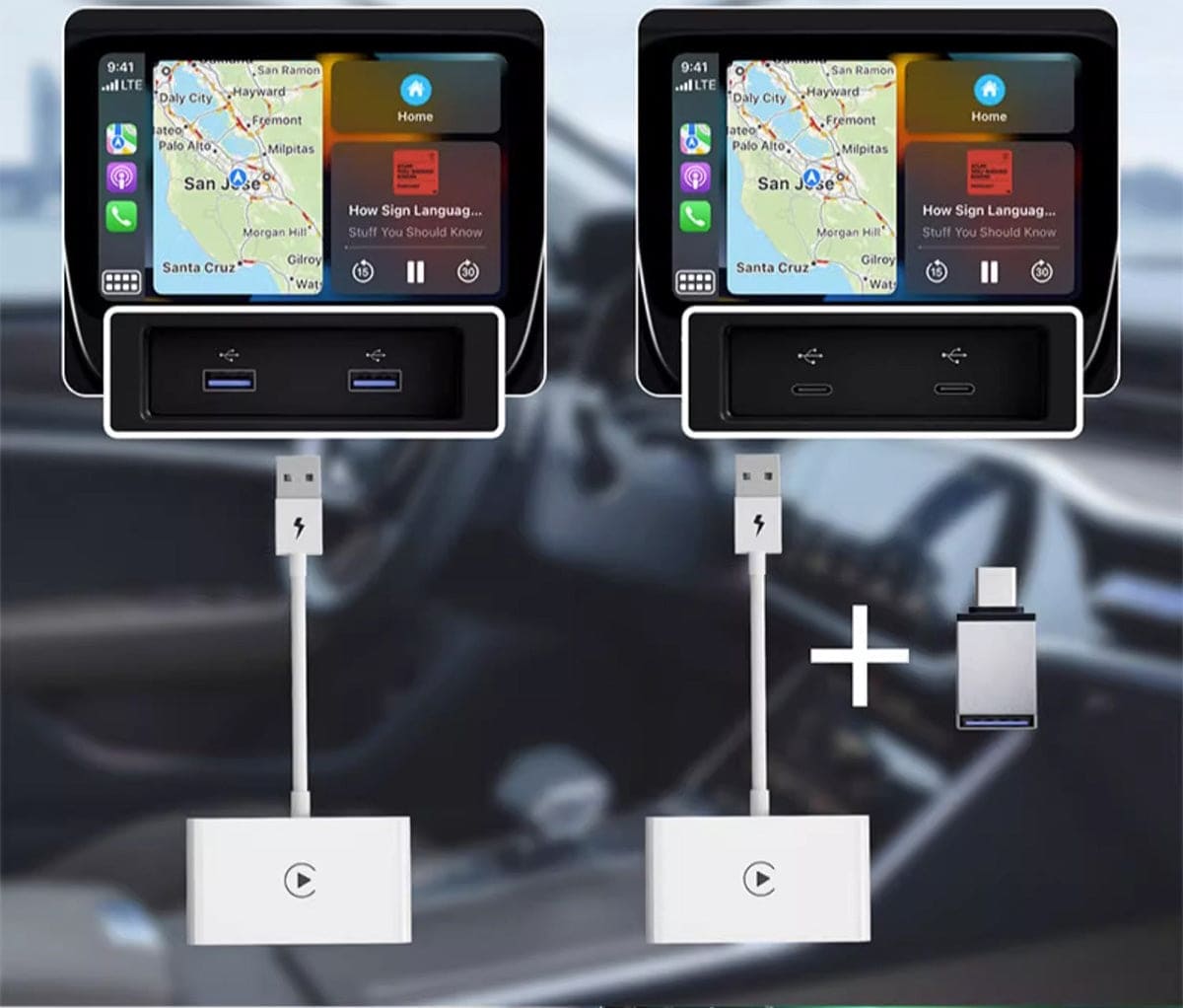 Wireless CarPlay Dongle – Upgrade Your Car's Infotainment System (For Vehicles with Wired CarPlay)