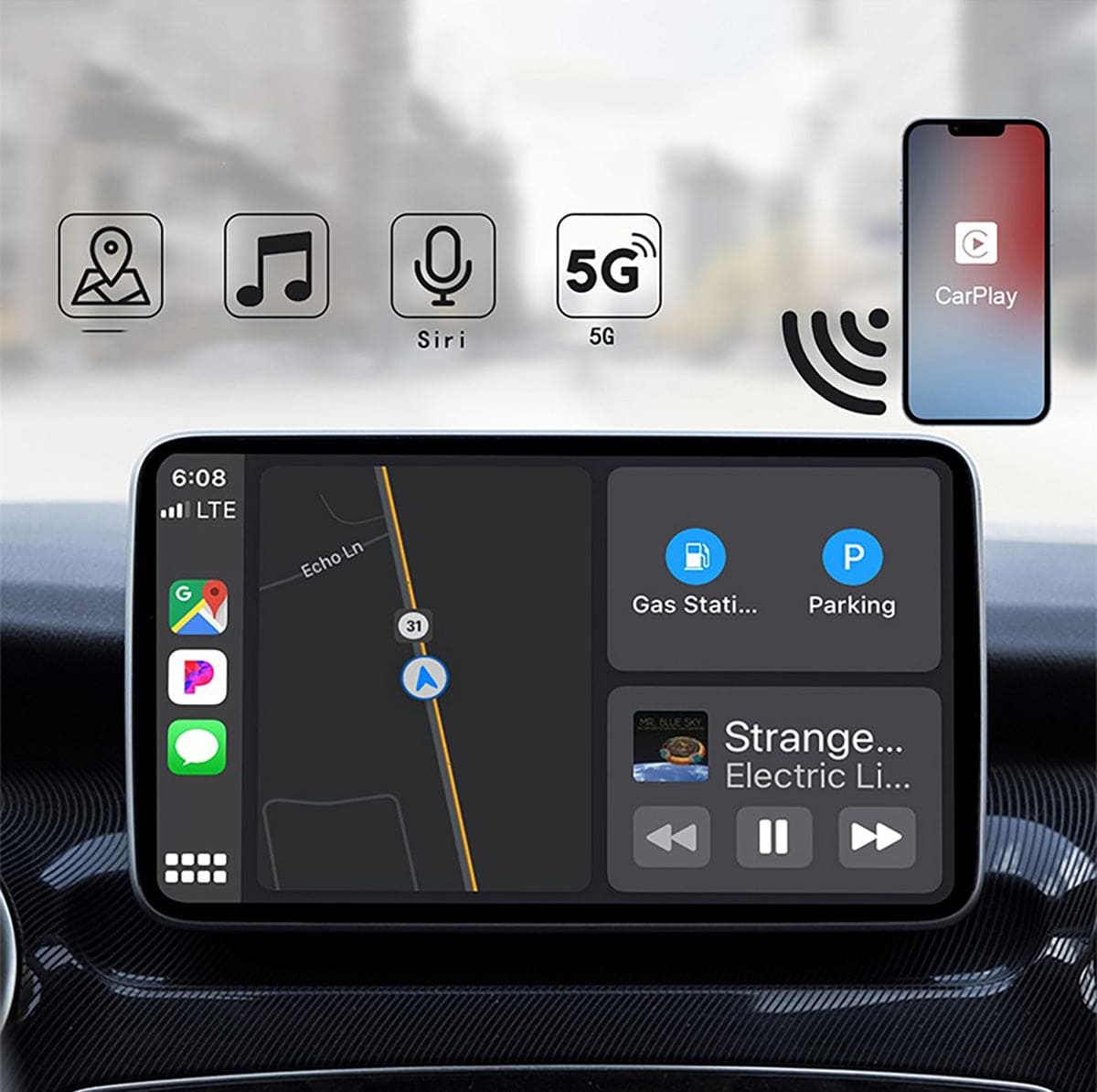 Wireless CarPlay Dongle – Upgrade Your Car's Infotainment System (For Vehicles with Wired CarPlay)