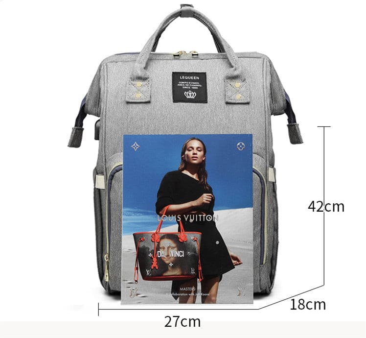 LEQUEEN Multifunctional Large Capacity Fashion Mummy Bag